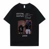T-shirts Graphiques Crystal Castles Homme T-shirt Groupe de Musique Gothique Homme Vintage T-shirts Homme Femme Hip Hop Rock T-shirts Oversize