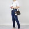 Coach Jes 25 Double Zipper Closure PVC Shoulder Bag Women Shoulder Bag Dark-Brown Multicolor C1767-IMNOX