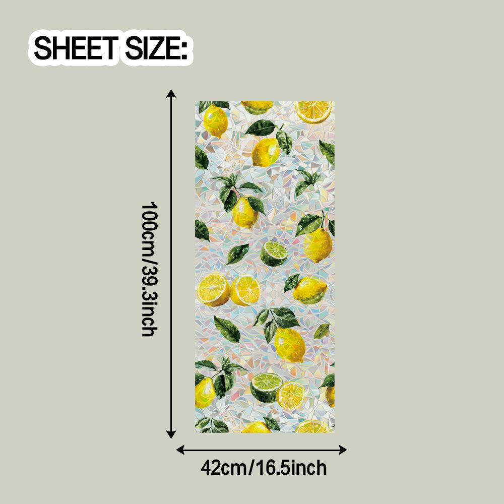 

Глянцевая лазерная печать, имитация лимона, кухонный ресторанный фон, стекло, декоративная электростатическая клейкая наклейка 42*100cm
