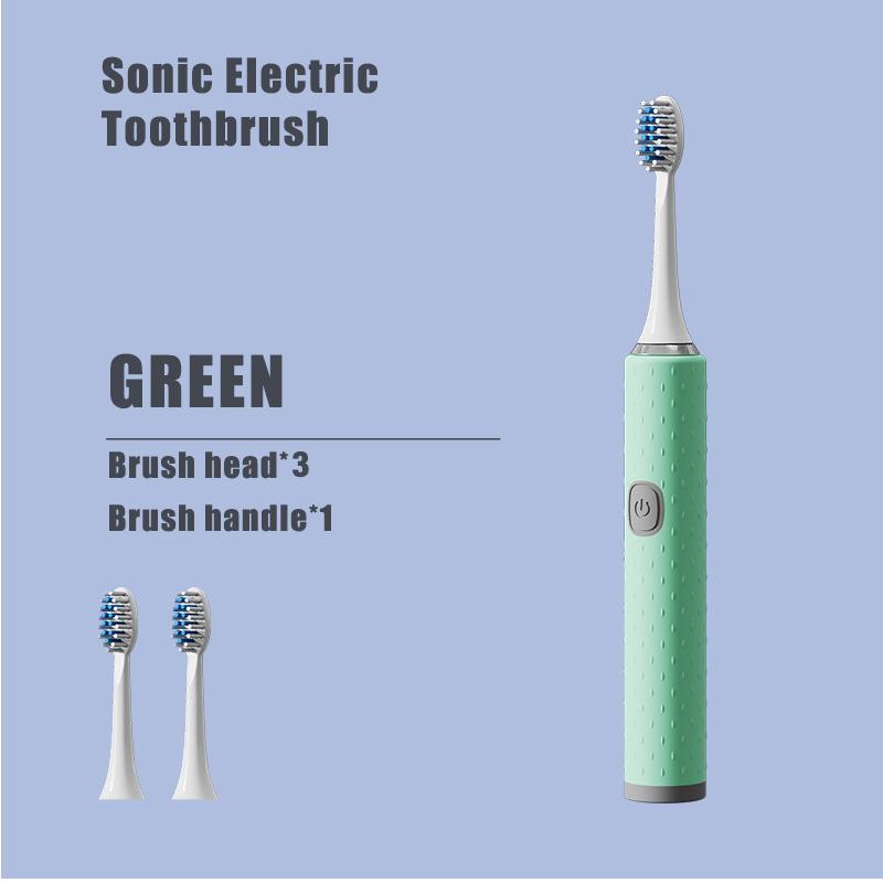 Elektrický zubní kartáček s měkkými štětinami DuPont kartáčková hlavice IPX7 Vodotěsný, bateriově napájený přenosný sonický zubní kartáček Specialized pro dospělé