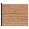 WPC and Aluminum Fence Panel Brown
