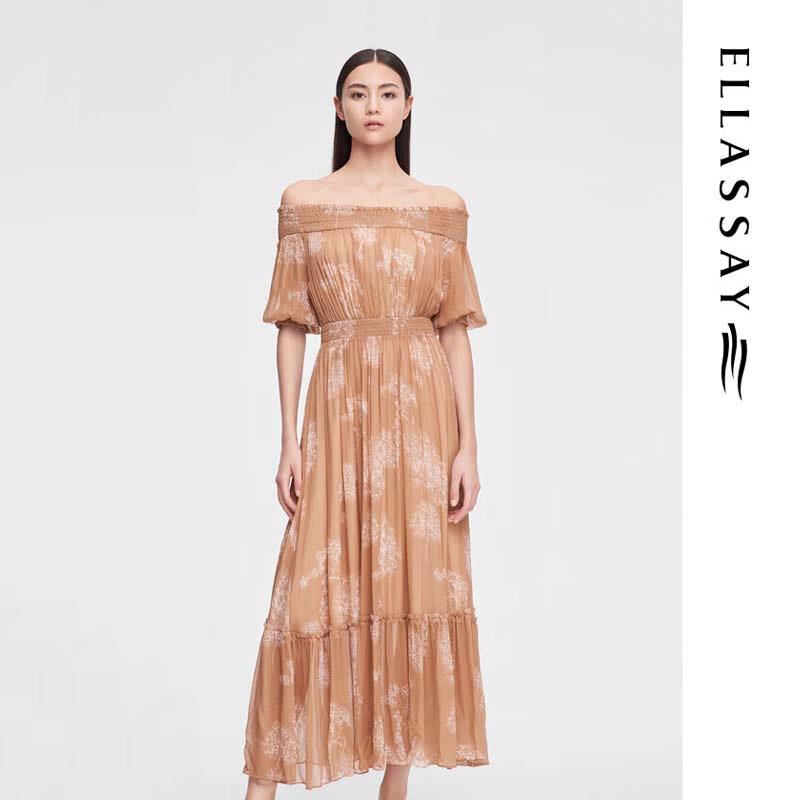 

ELLASSAY Off-Shoulder Elegant A-Line Dress L