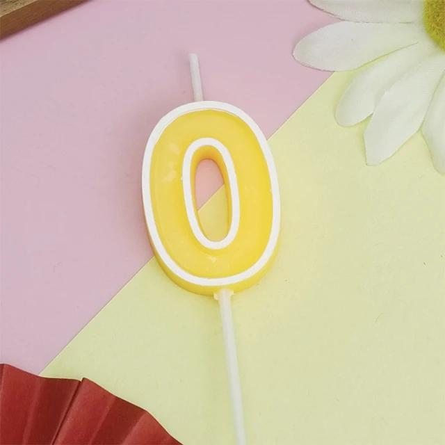 Candy Colored Happy Birthday Number Candle Children's Party Creative Cartoon Jelly Colored Valentine's Day Activity Candle