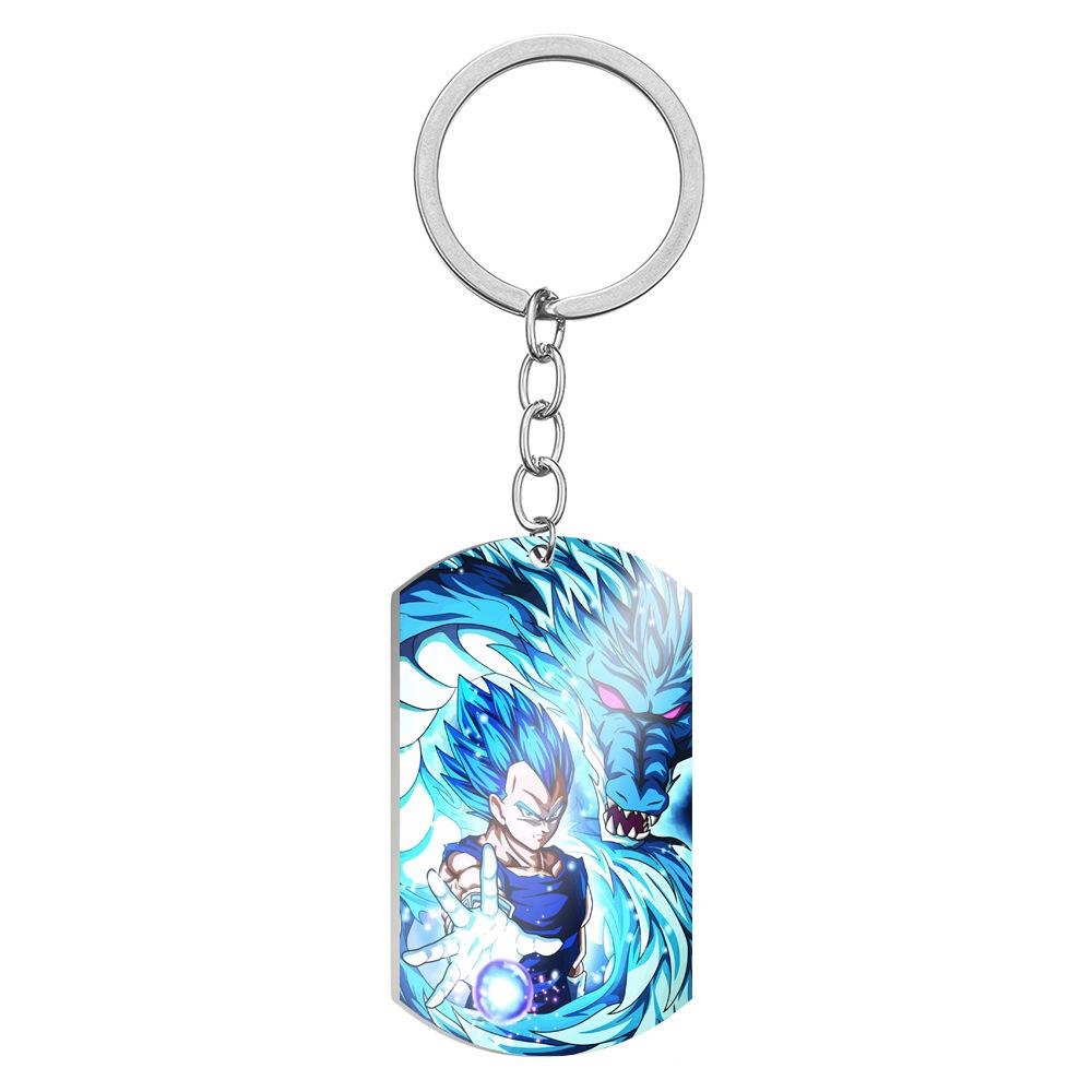 Anime Dragon Ball Son Goku Character Super Saiyan Cartoon Keychain Pendant Backpack Decoration Holiday Gift
