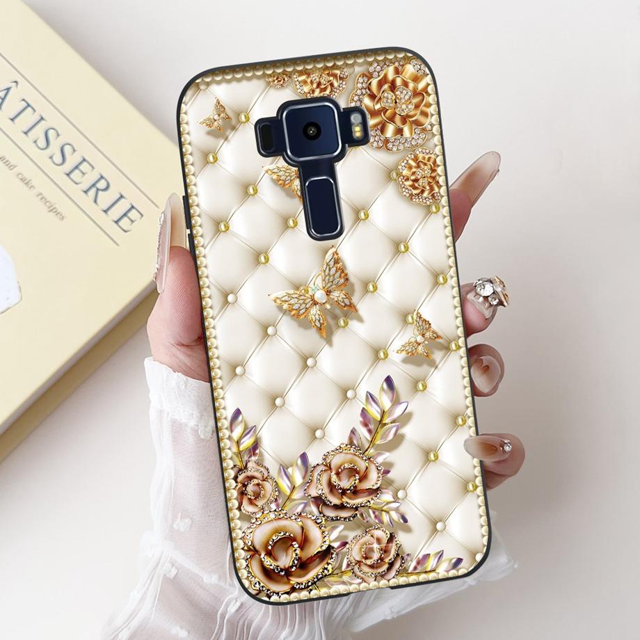 For ASUS Zenfone 3 ZE520KL Z017D 4 Max ZC520KL X008D 3 Max ZC520TL Case Soft Silicone Back Cover Love Heart Butterfly Flower Bag