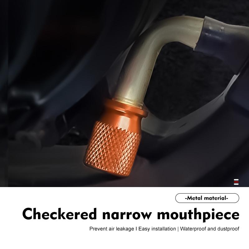 For BMW Car Tire Valve Checkered Metal Narrow Mouthpiece Style Cap Accessory X2 X3 X4 X5 X6 X7 G20 G30 6GT E46 E90 E60 F10 E39