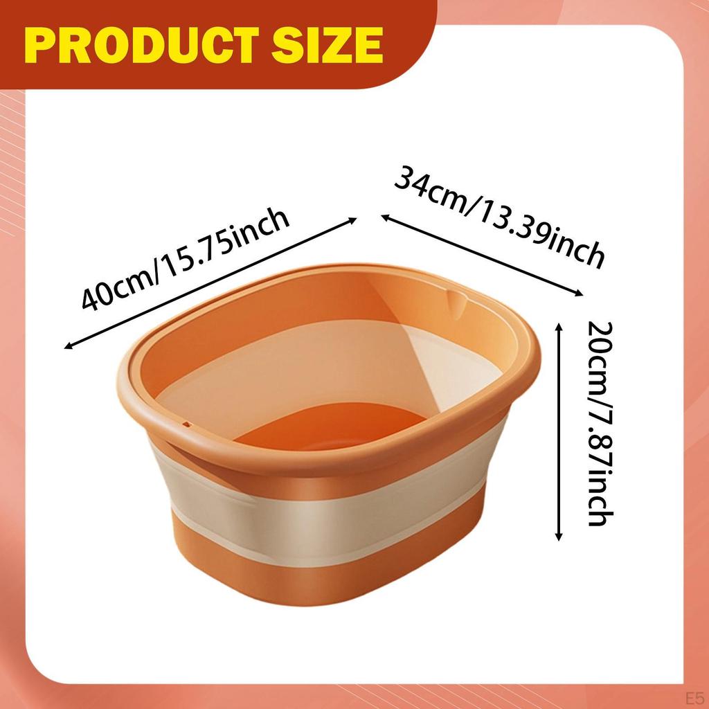 Foldable Foot Bath Basin Barrel Fishing Bucket Storage Container Soaking Tub Washing for