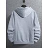 Letter Printed Zipper Hooded Sweatshirt, Kangaroo Pocket, Fashionable Long Sleeved Hooded Sweatshirt, Autumn and Winter Loose Casual Top