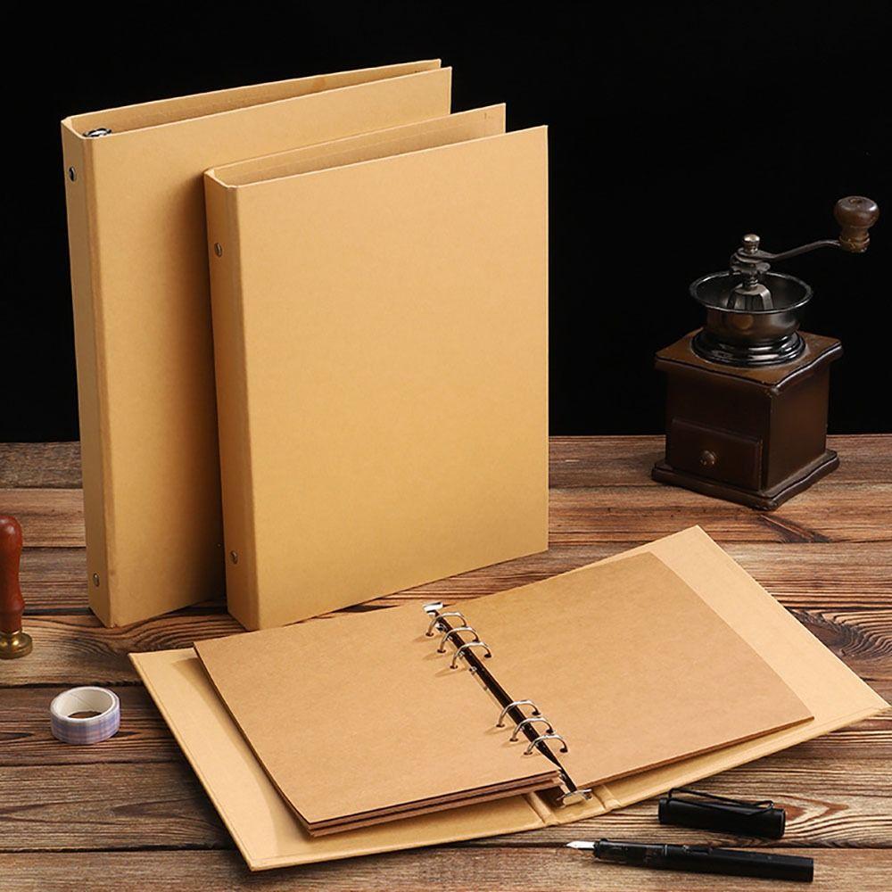 Kraft Paper Kraft Paper Binder Cover Vintage Perforated Binder Folder New File Folders