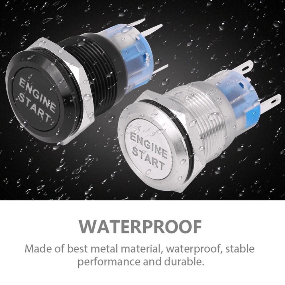 12V Waterproof Ignition Starter Switch Zinc-Aluminium Zinc Zinc Alloy Horn Button Switch  Motorcycle Use
