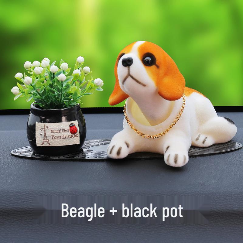 Niedliche Cartoon-Hund Wackelkopf-Ornament für die Autoinnendekoration