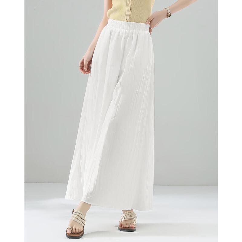 TERRE BLEUE Women's Casual Wide-Leg Pants