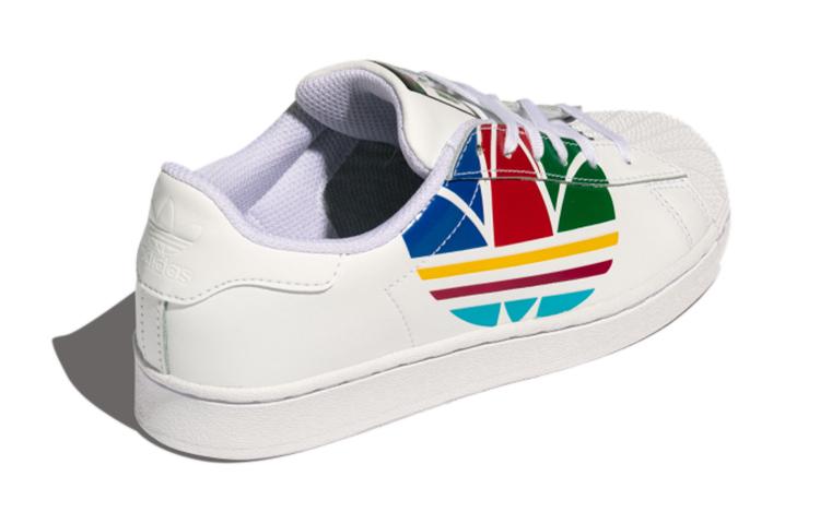 Adidas Superstar Pure J 'Colorful Trefoil - Cloud White'