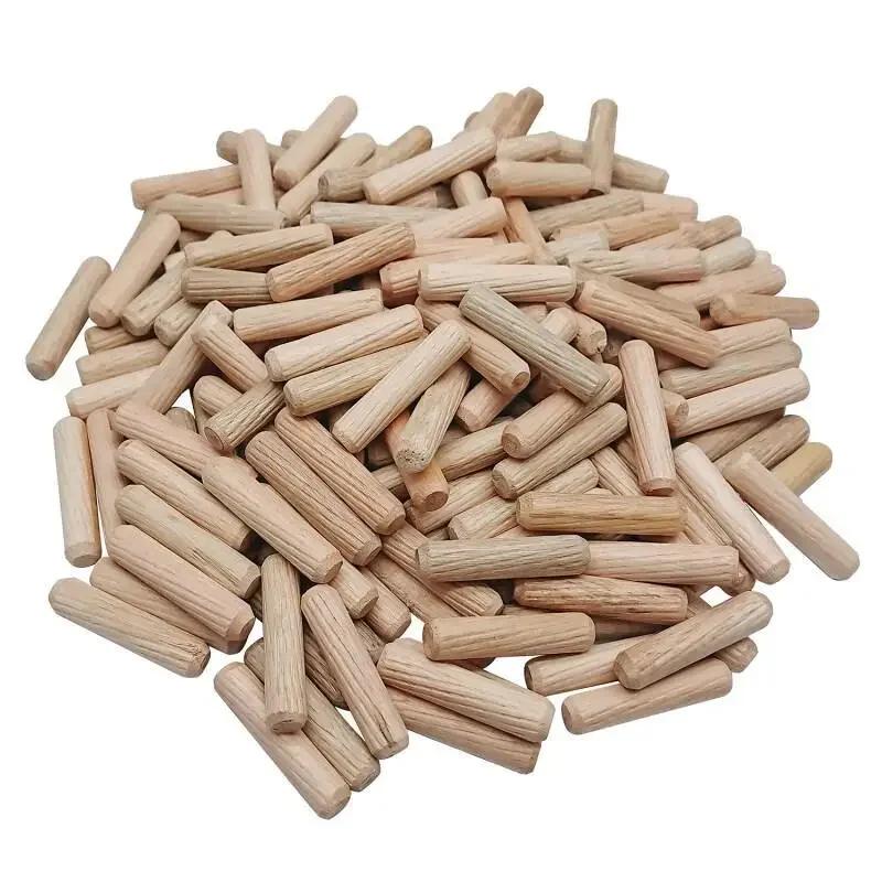 100/50 stücke Holzbearbeitung Dübel Handwerk Dübel Pins Stangen Set Möbel Beschlag Dübel Pin Holz Schrank Schublade Runde Geriffelte Holz