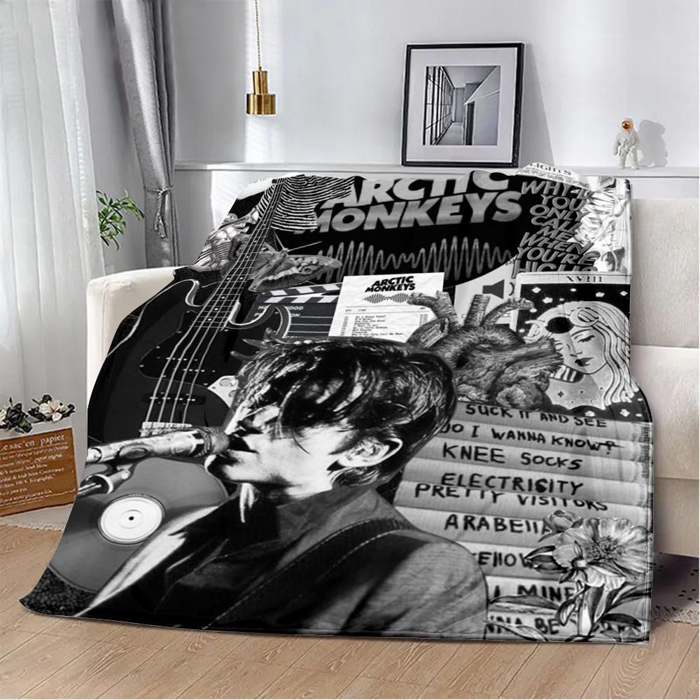 Printed Blanket Picnic Blankets Alex Turner Arctic Monkeys Rock Band Warm Blanket Soft and Comfortable Home Travel Birthday Gift