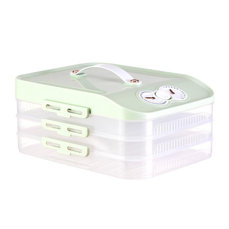 Durable PP Multi Layer Freezer Box Practical Multi Layer Fridge Storage Container For Home And Office Refrigerators