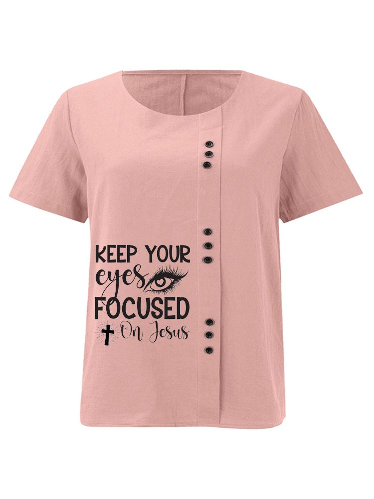 Women s Fashion Black Letters Print Shot Sleeve T-shirt Loose Cotton Shirt Casual Loose Summer Blouse Tops Plus Size S