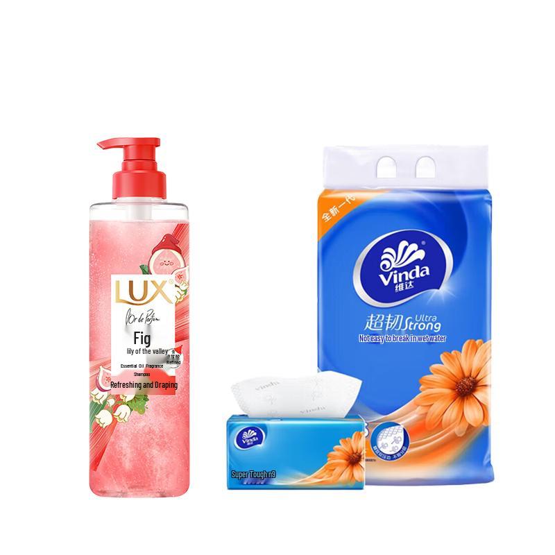 LUX Fig & Lily Shampoo & Tissue Bundle
