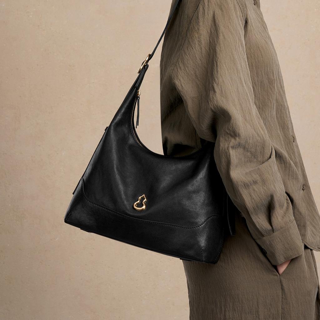 Banpo Jinyuan Top Layer Leather Bag, Large-capacity Antique Vegetable-tanned Leather Tote Bag