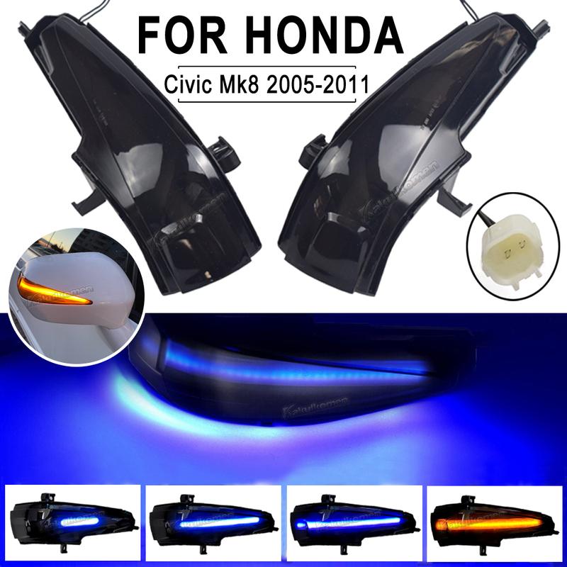 For Honda Civic Mk8 Sedan FD1 FD2 FD3 Civic 2D 4D LED Dynamic Side Mirror Turn Signal Light Indicator Blinker Sequential Lamps