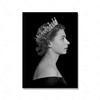 Queen Elizabeth Bubble Gum Poster and Printing Wall Art Wall Art British Royal Canvas Painting Wall Family