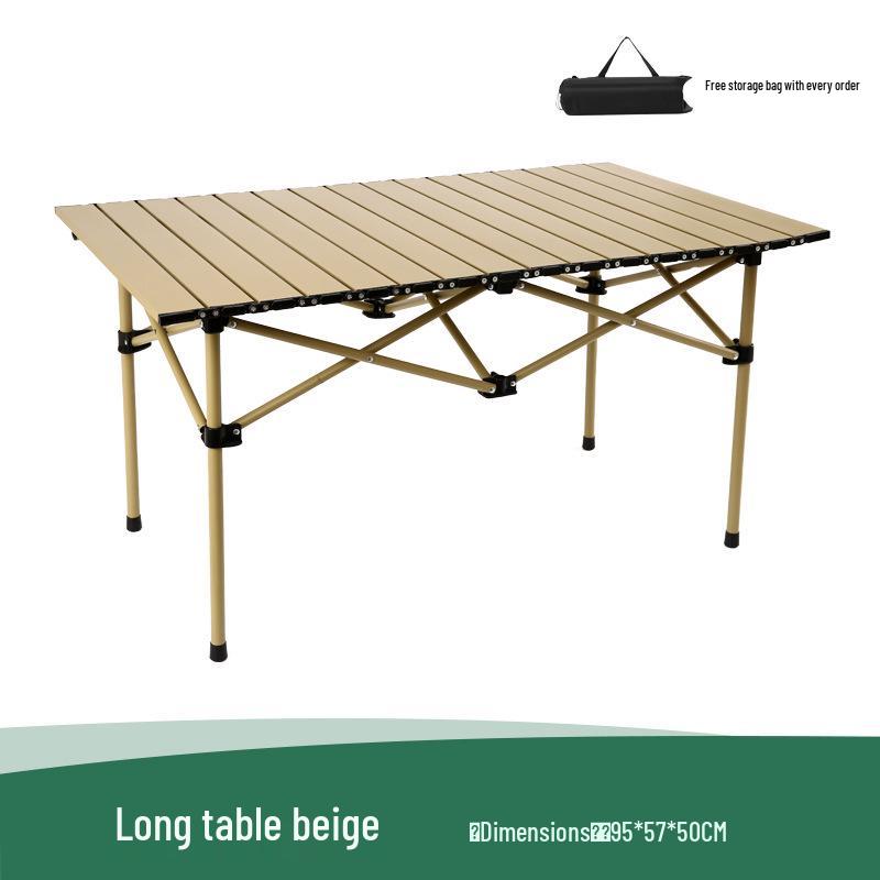 Aluminum-Magnesium Folding Table & Chair Set: 5-Piece Portable Picnic & Camping Gear for Vehicle or Self-Driving Tours