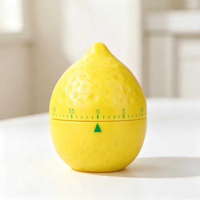Fruit-Shaped Mechanical Countdown Alarm Clock Non-Slip Base Portable Design for Kitchen Cooking Student Study Timing