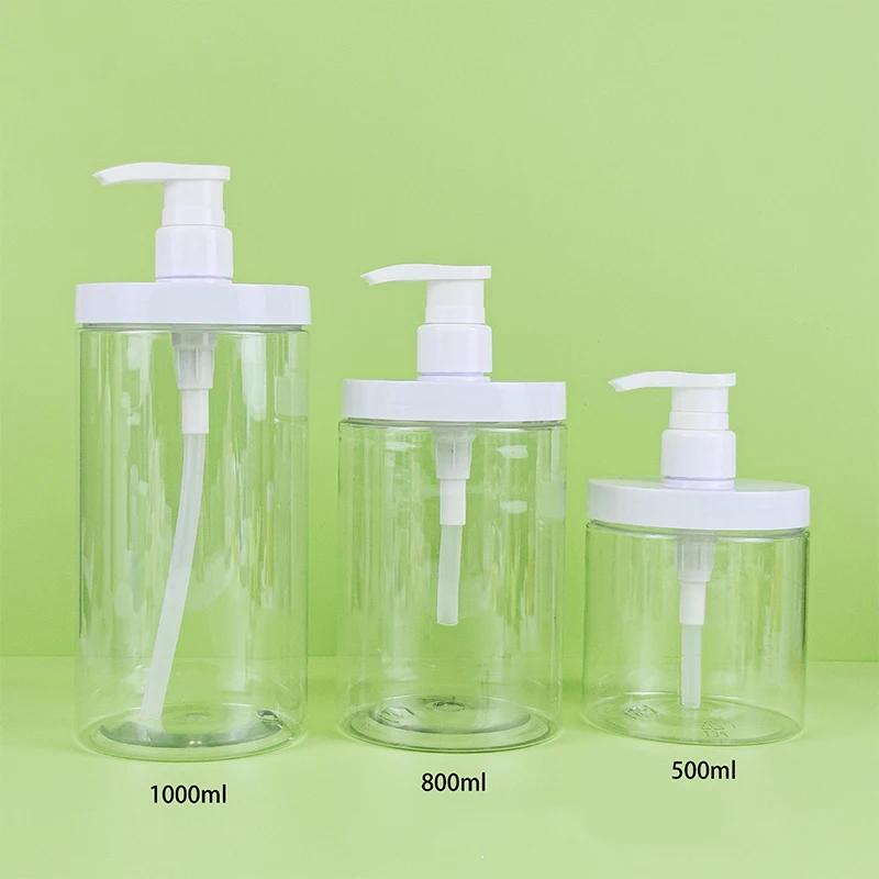 300-1000ml Soap Dispenser Bottle Shampoo Shower Gel Bottle Refilable Wide Mouth Lotion Hand Sanitizer Bottle Bathroom Container