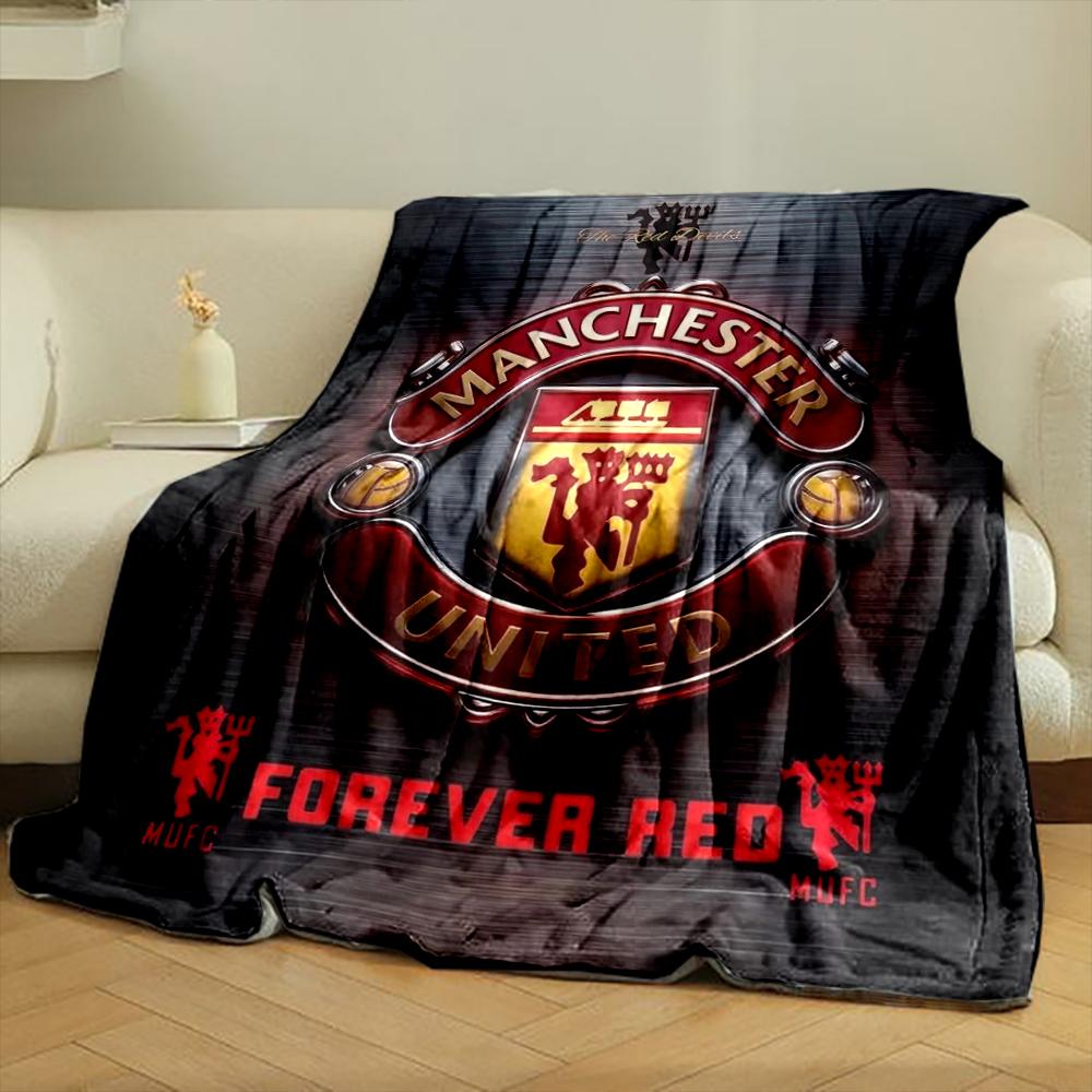 Manchester United Designed Flannel Blanket for Bedroom, Living Room, Sofa, and Nap