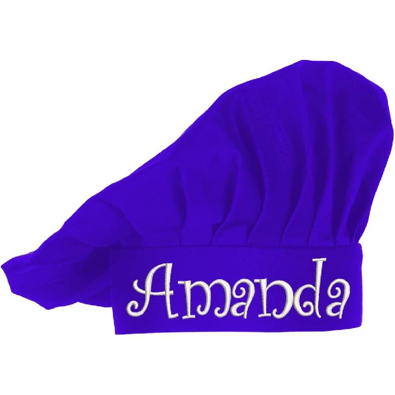 Personalized Embroidered Chef Hat with Text or Name, Ideal for Home Cooks, Professional Chef