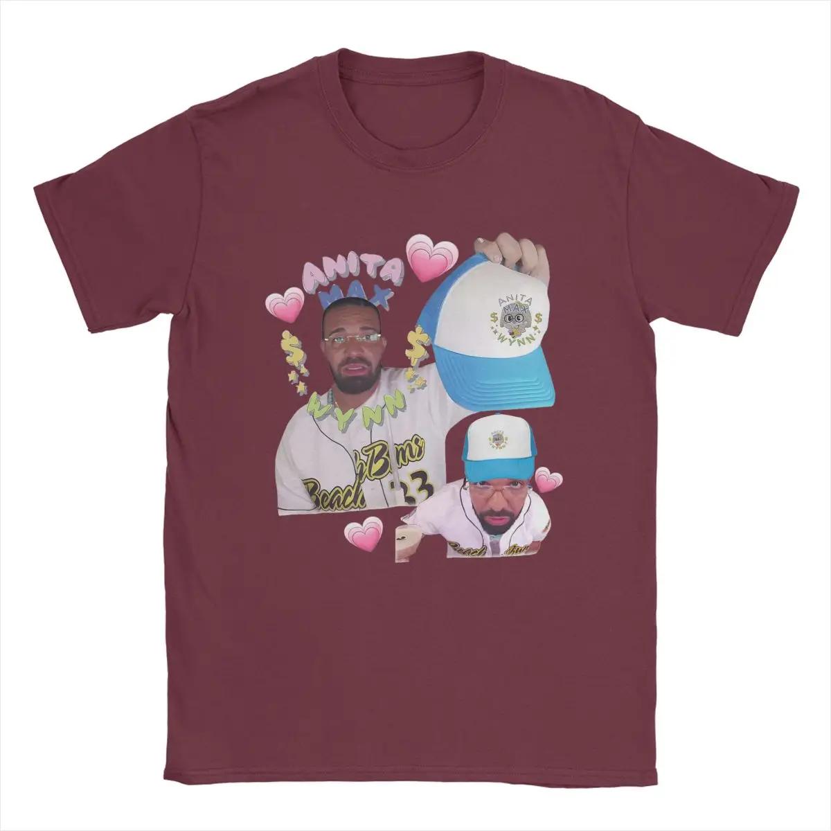 

Anita Max Wynn Love Мужская футболка Винтажные футболки с коротким рукавом и круглым вырезом Футболка 100% хлопок 6XL Одежда XXXXXL бордовый