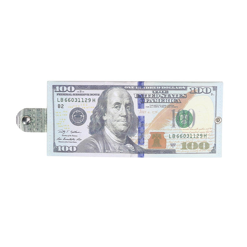 Chic Money Clips Men Women Currency Notes Pattern Pound Dollar Euro Purse Wallets Unisex Fashion Wallet Snap Cash Holder