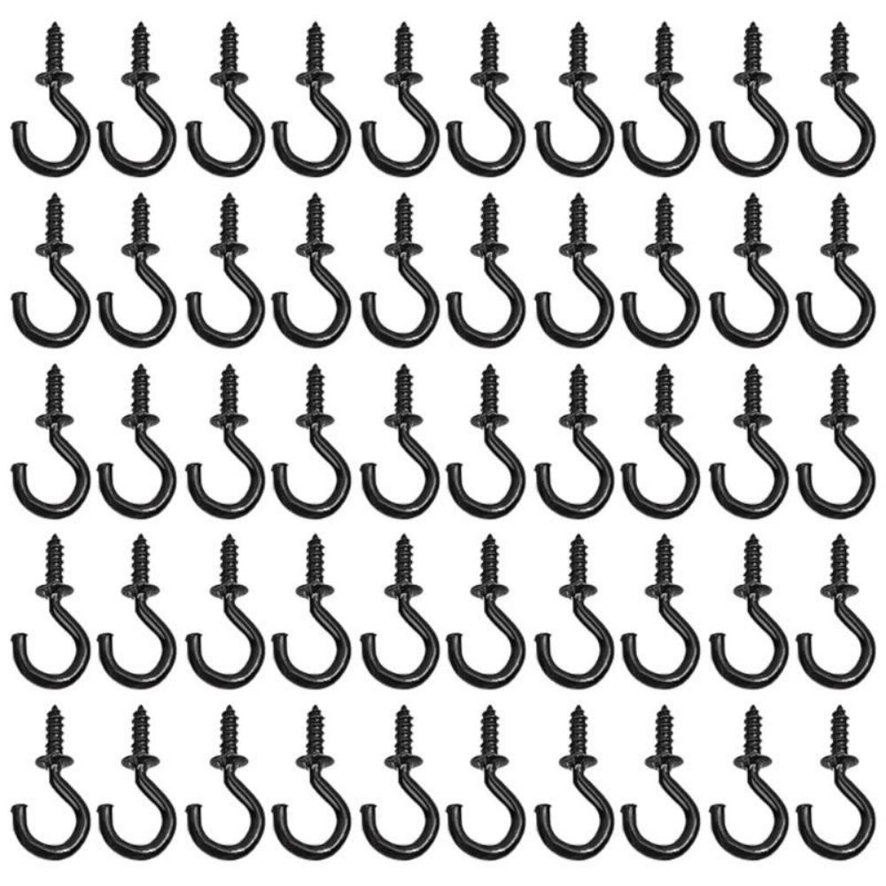 

Мини S-образные винты, крючок, гирлянда, подвесной S-образный винт, крючок, потолочный шкаф, настенный держатель для домашнего хранения, металлический крючок black-300pcs