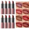 Sexy Nude Matt Lippenstift Multifunktional für Lippen und Wangen Langanhaltend Wasserfest Wischfest Doppelt verwendbares Make-up für Frauen