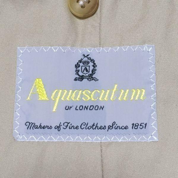 Aquascutum Japan 90s Vintage 2 Button Tailored Jacket R46 Men S Light Beige(USED)
