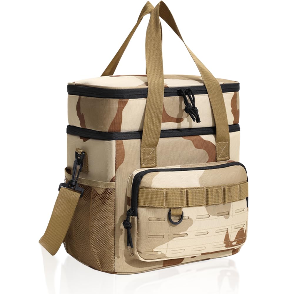 EIING Insulated Lunch Bag with Two Liters Compact and Lightweight Soft Cooler with Adjustable Shoulder Strap and MOLLE Easy Perfect for Outdoor and