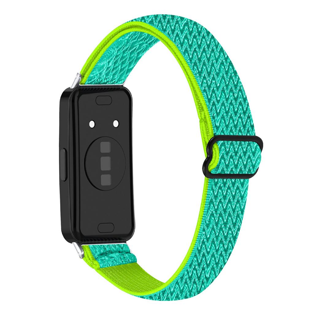 For Huawei Band 10/9/8 Adjustable Nylon Watch Band Wave Design Elastic Wrist Strap
