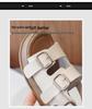 Kids' Korean Style Leather Sandals 2026 - New Fashion Open-Toe Beach Shoes for Girls & Boys with Soft Non-Slip Soles.