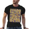 Egyptian Hieroglyphic Lapis Lazuli and Gold TShirt Funny T Shirts Unisex T Shirts with Prints TShirt