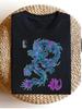 Chinese Japanese Culture Dragon Tee Asian Mythology Animal TShirt Gift for Men Women Friends Family I0Women's Round Neck