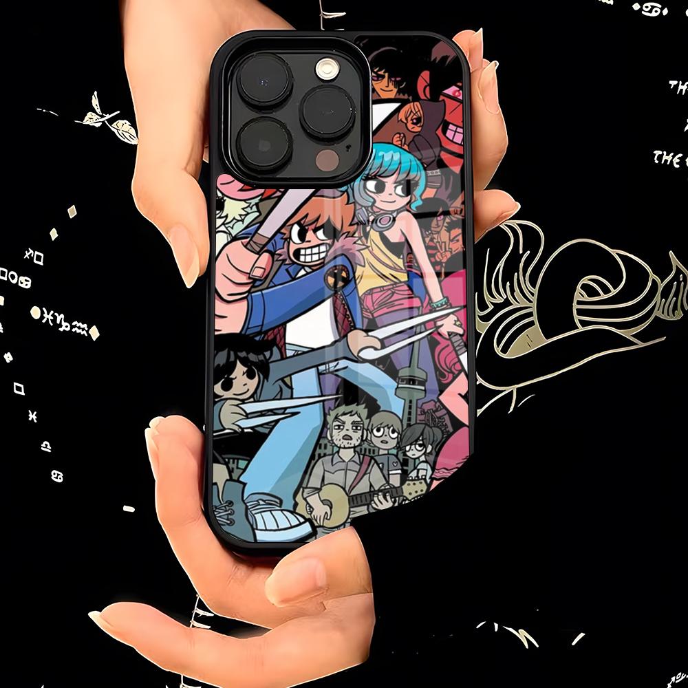 Cartoon Scott Pilgrim Vs Phone Case PC+TPU For IPhone 15 16 17ProMax 13 16 11 12 14 Pro Xs Max Mini Xr X Plus Cover