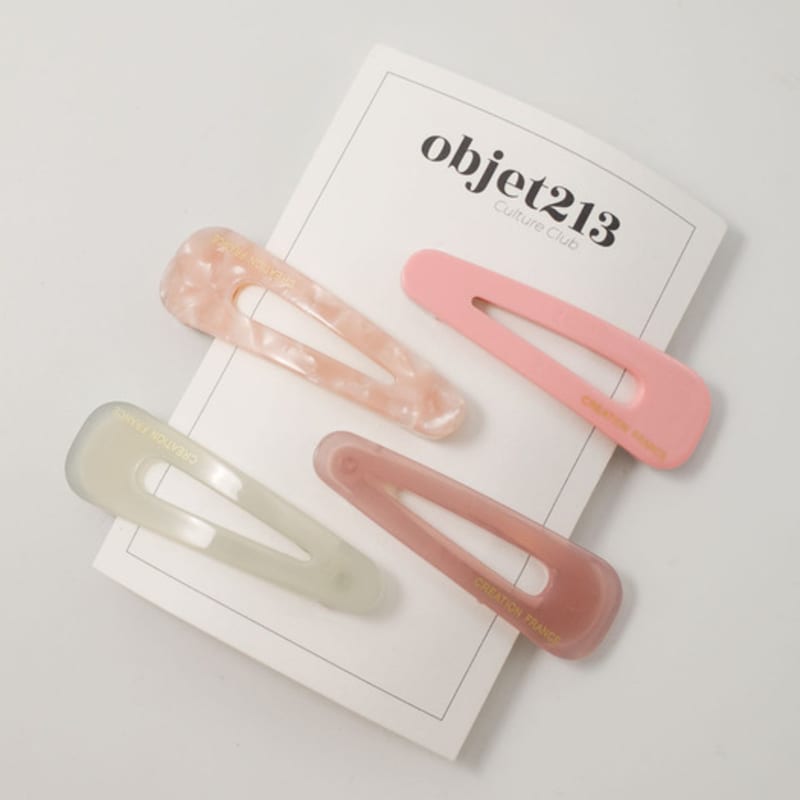 

objet213 Заколка для волос из розового кварца (4 цвета) 4. Light gray