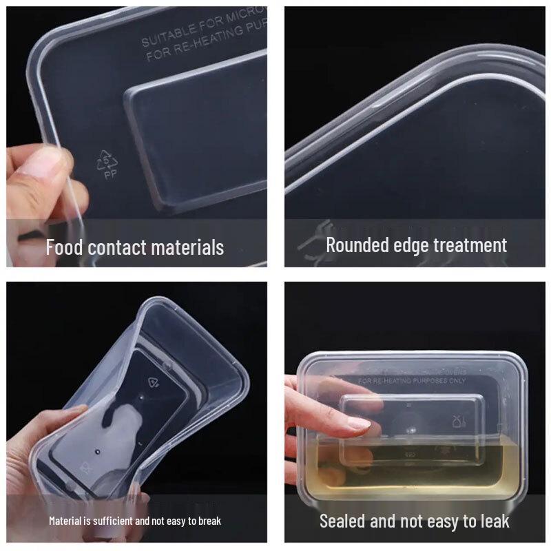 LANJIAN Disposable Clear Plastic Lunch Containers - 750ml, 300 Pack