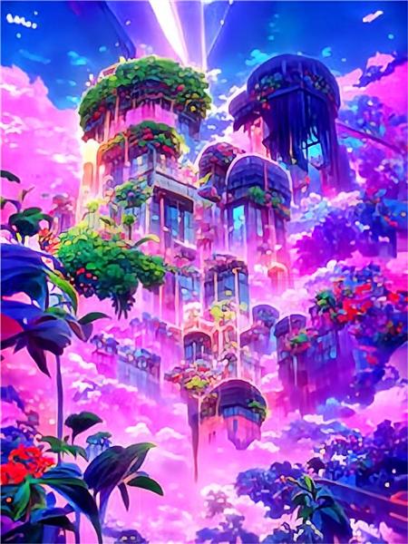 

5d Diy Алмазная картина Мозаика Красочный пейзаж Домашний декор Вышивка крестом Фэнтези Замок Кристалл Подарок Full Round 20x30CM