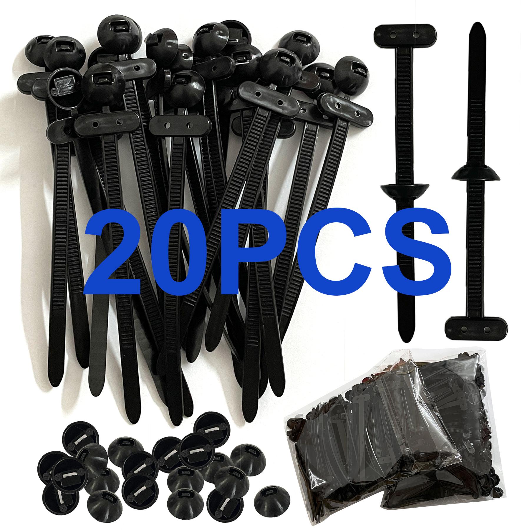 

Nylon Universal Cable Tie Buckle, Push Mount Zip Ties Heavy Duty with Pin & Button Design Automotive Zipper Clips Plastic Cable Ties Tool for Car 20PCS