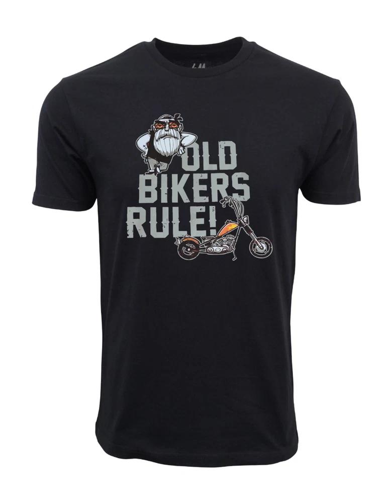 Old Bikers Rule Graphic T Shirt S