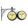 Vintage Double Side Silent Wall Clock Decorative Clock Party Decoration Supplies for Home Festival Indoor Outdoor