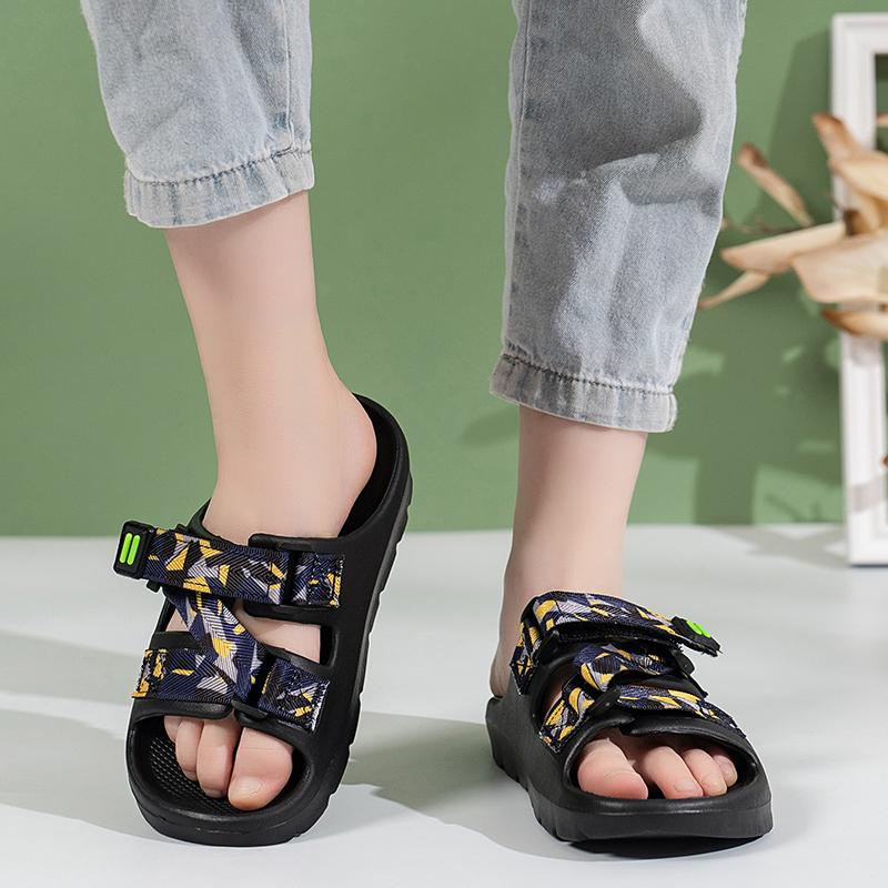Boys Slippers Handsome Camouflage Outdoors Kids Beach Shoes Non-slip Trendy 2025 Summer New Children Sandals Soft Sole Versatile