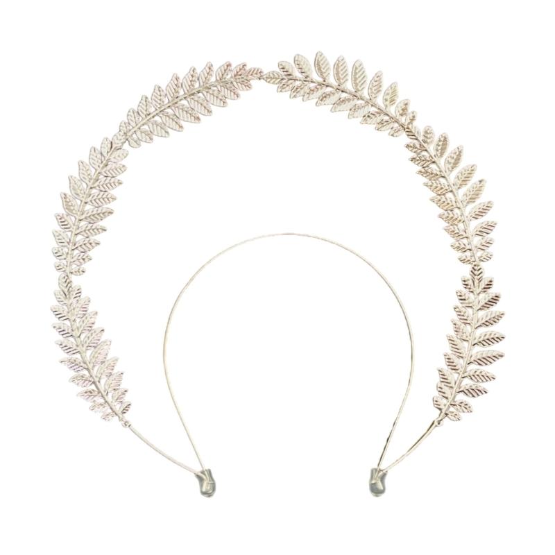 Goddess Leaf Headband Laurel Wheat Ear Crown Bridal Hairpiece for Women Wedding Tiaras Costume Accessory