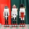 30cm Christmas Nutcrackers Ornament Hand Painted Doll Wood Solider King Figurine Tabletop Decorations for Home Bedroom
